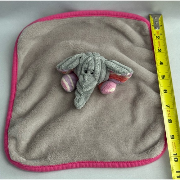 HTF Elephant LOVEY plush gray w/ pink trim Evergreen Enterprise - Picture 6 of 7